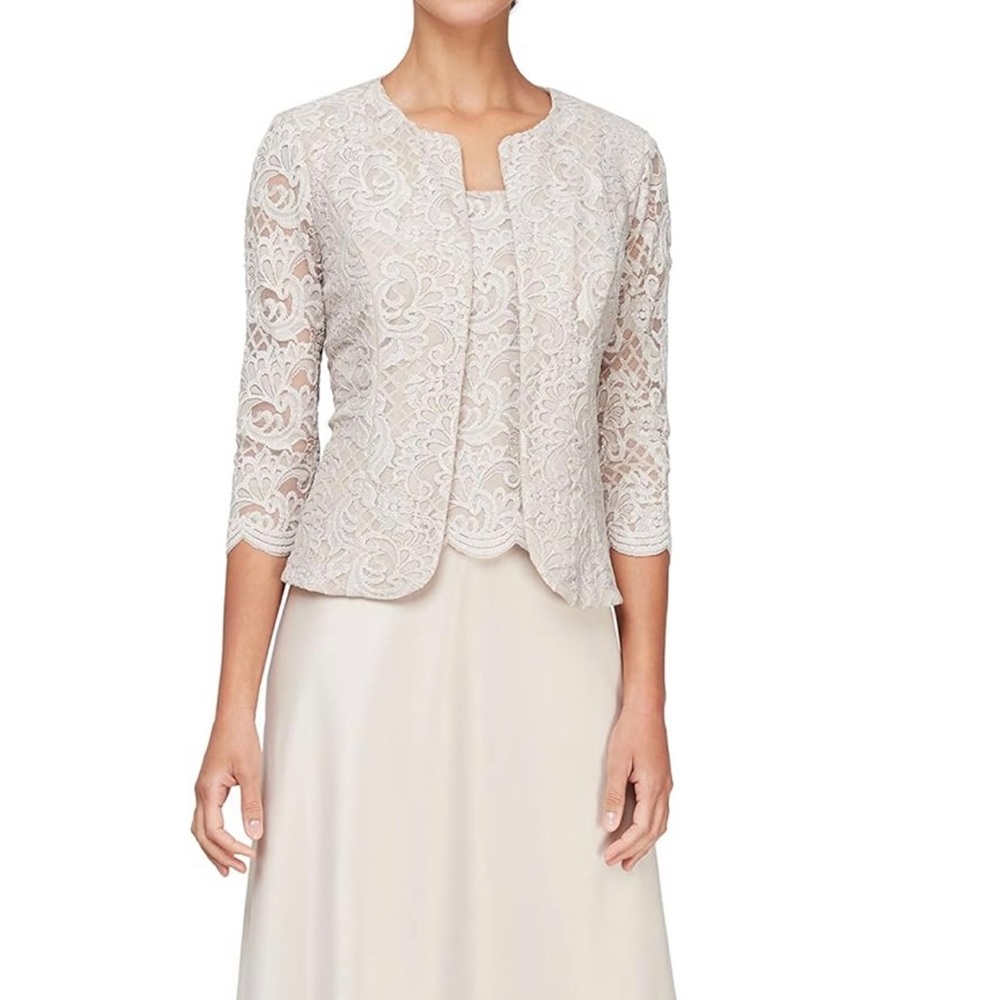 Alex Evenings two piece mother of the bride dress size 10